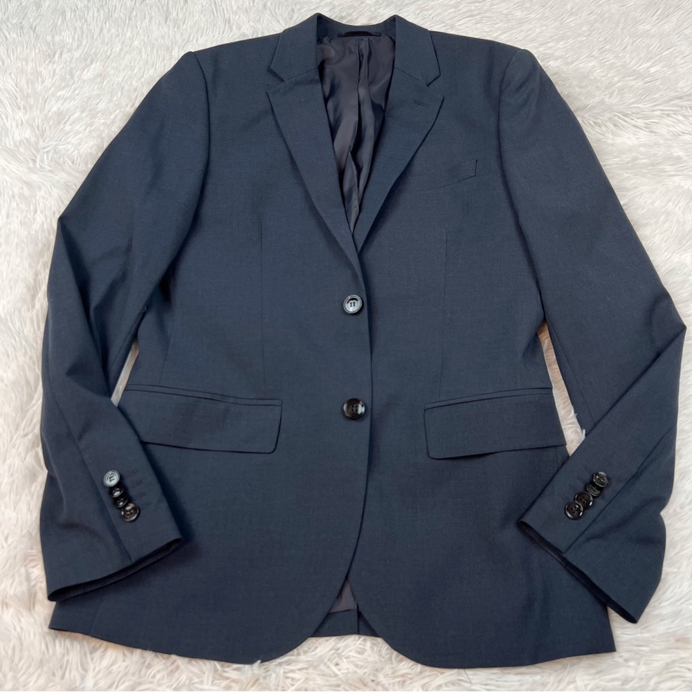 H&M Men’s long sleeve skinny fit suit jacket in blue